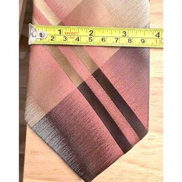 VTG 70s Lot 3 Wide Neck Ties Polyester Brown Costume Cosplay Refashion Groovy - Picture 5 of 7
